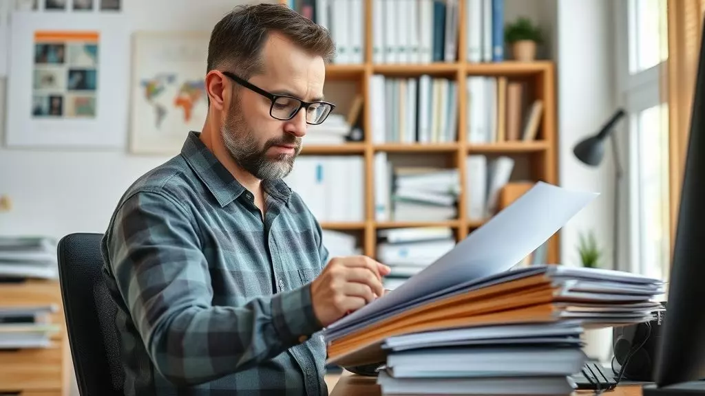 Professional in home office